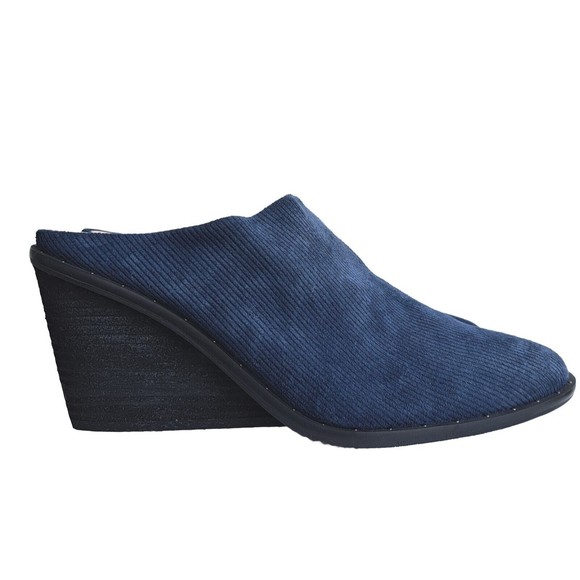 Dr. Scholl's Maxwell Mule Wedge Sz 11 Shoes Blue Suede Peasant Boho Slip… - Picture 3 of 10